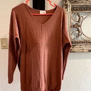 Rust long sweater